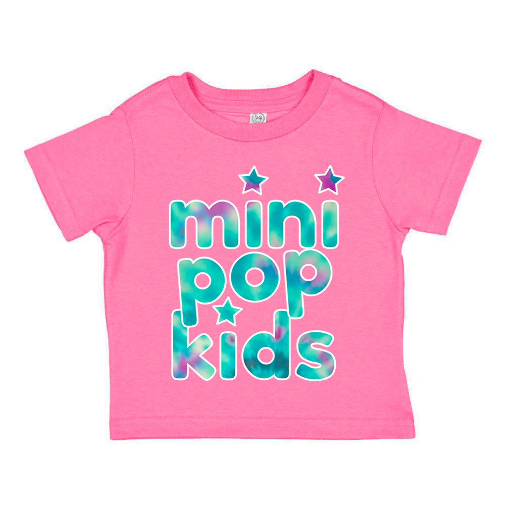 Mini Pop Kids - Tie Dye Design - Pink Tee (Toddler + Youth Sizing)