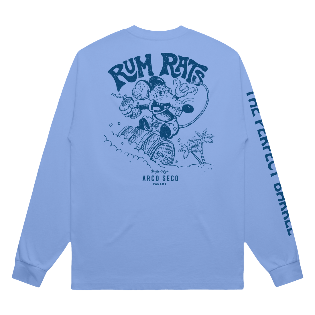 Rum Rats - Surf Rat Long Sleeve - Blue Unisex Tee