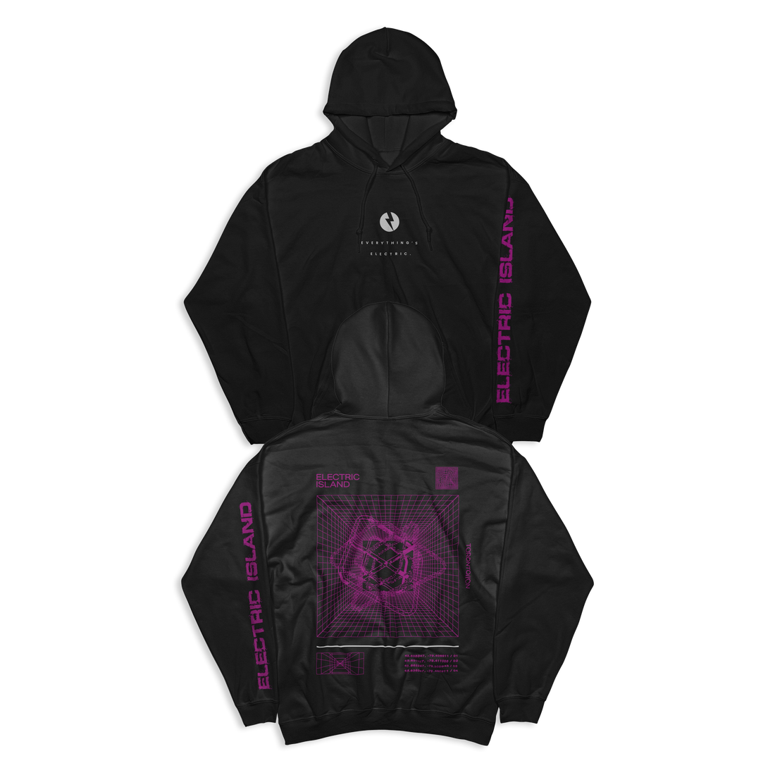 ELECTRIC ISLAND - Dimensions Heavyweight Pullover Hoodie - Purple