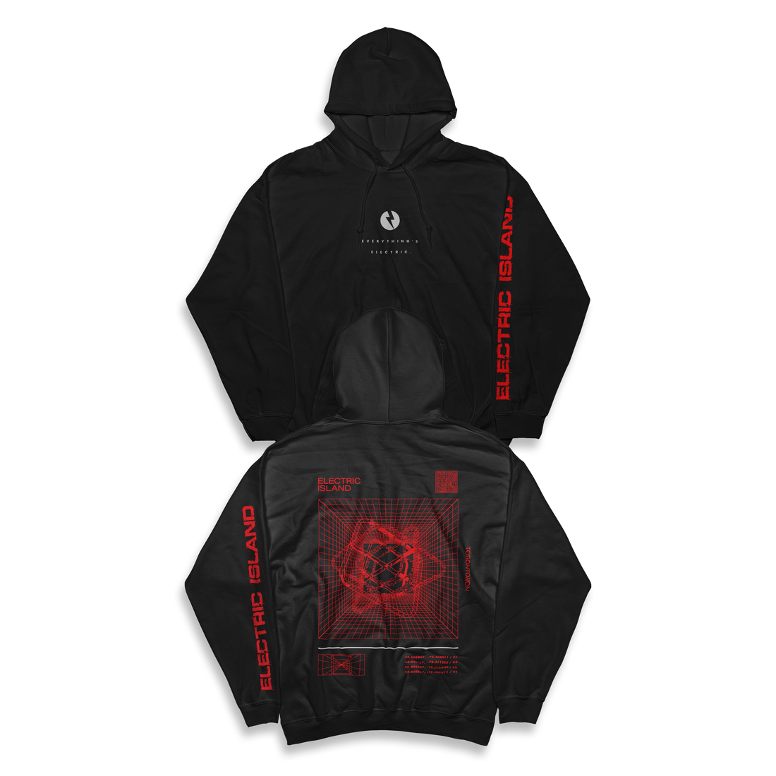 ELECTRIC ISLAND - Dimensions Heavyweight Pullover Hoodie - Red