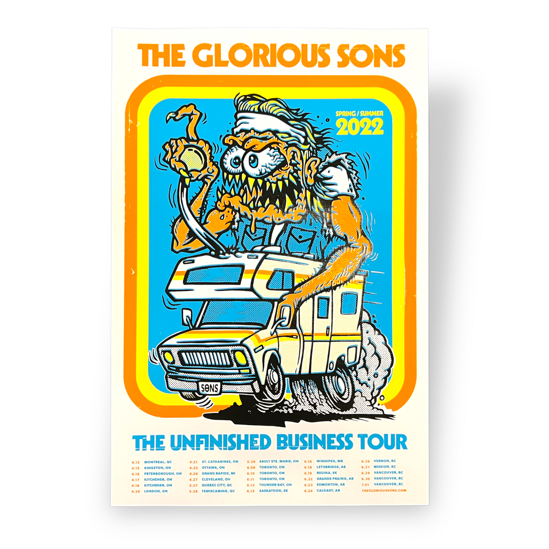 The Glorious Sons - The Unfinished Business - Tour Poster