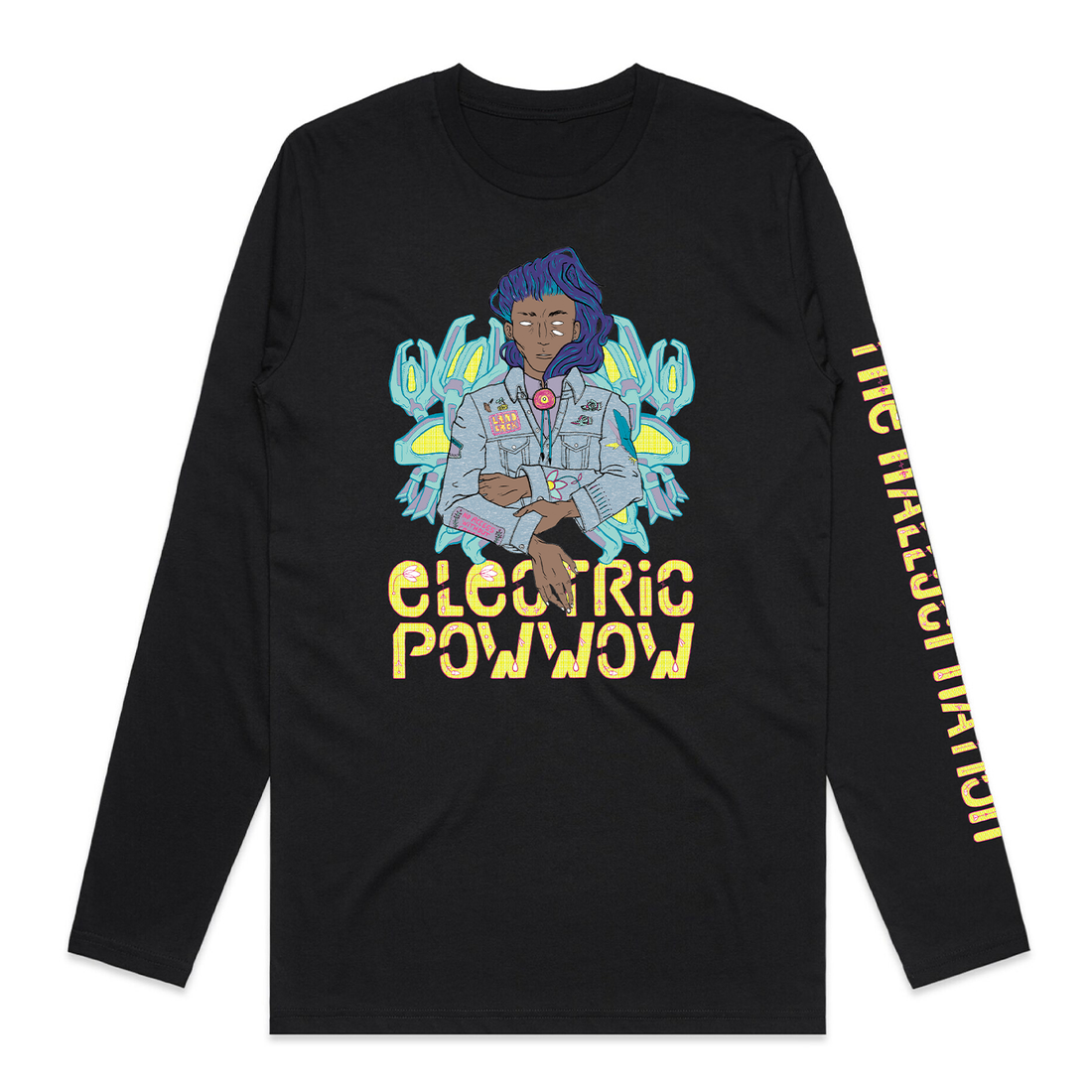 The Halluci Nation - Electric Pow Wow Long Sleeve Shirt - Black
