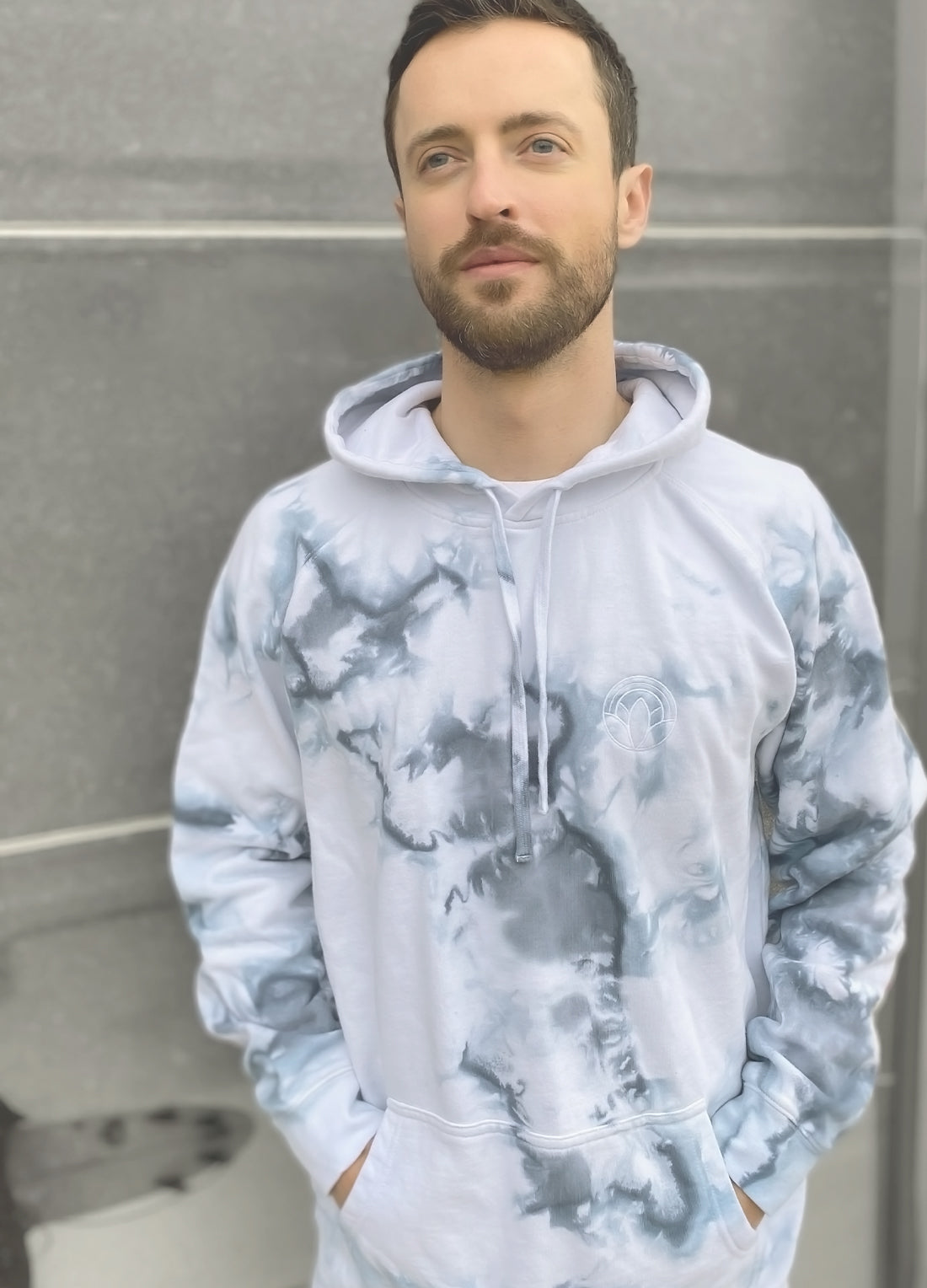 Marble tie deals dye hoodie