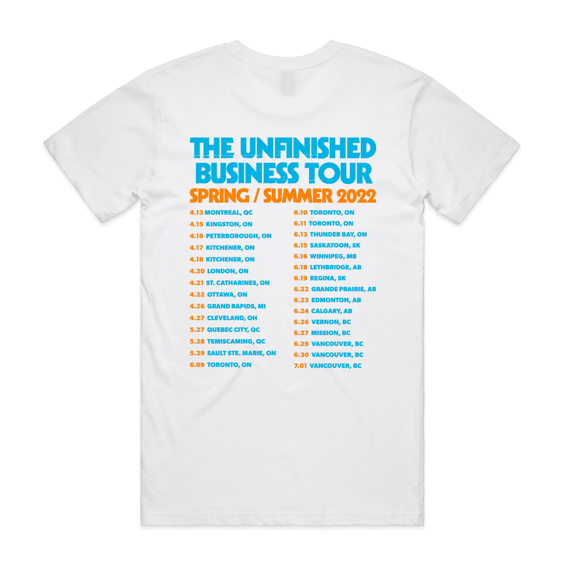 The Glorious Sons - The Unfinished Business - Tour Tee - White