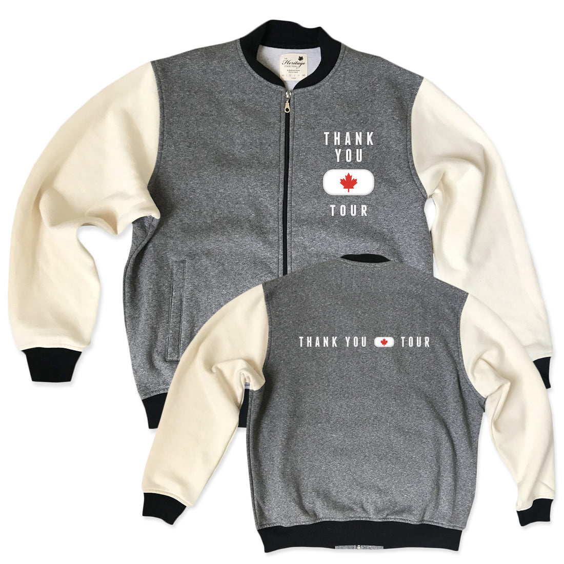 Thank You Canada Tour - Official Varsity Jacket - Salt and Pepper