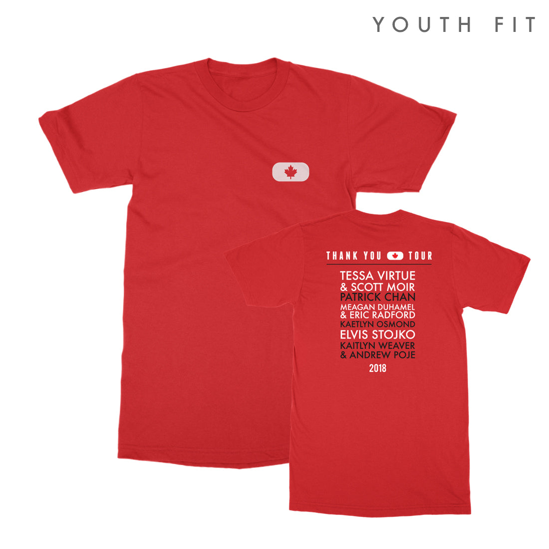 Thank You Canada Tour - Skater YOUTH Tee - Red