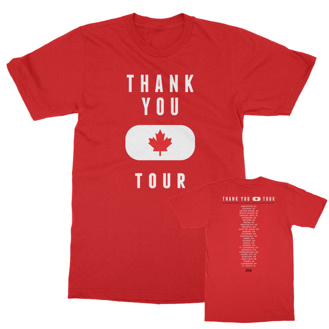 Thank You Canada Tour - Tour Logo Tee - Red